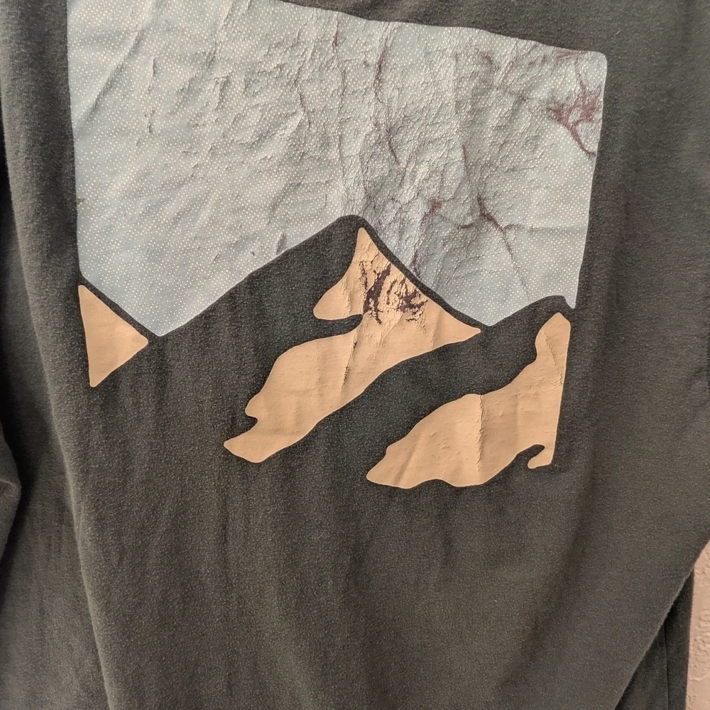 Men's Grey Blue T-Shirt - Picture 7 of 7